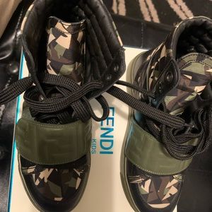 Authentic Fendi little boy sneakers worn once no marks or scuffs like NEW